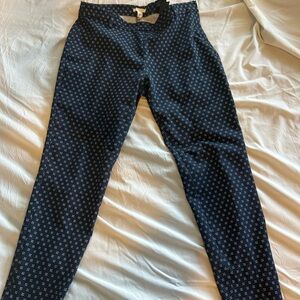 H&M navy with white detail business pants